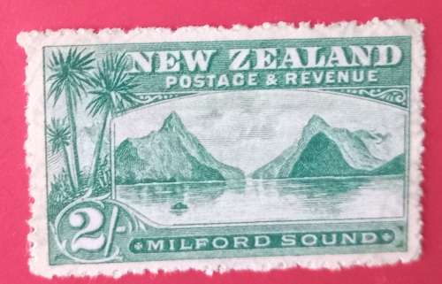 NEW ZEALAND SG35 1898  2/- MILFORD SOUND USED CAT VALUE R3000